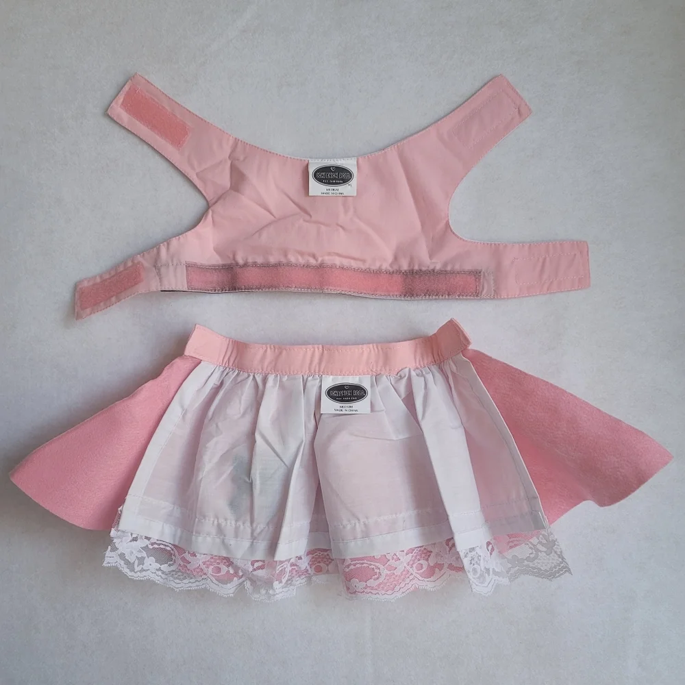 Companion Road Pet Fashions 1950s Pink Lady Poodle Skirt Dog Dress Sz M